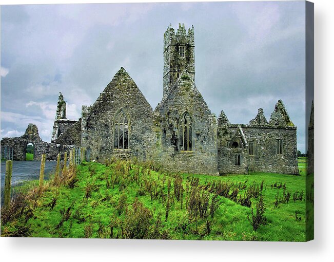 Arch Acrylic Print featuring the photograph Ross Errilly Friary by Michelle Mcmahon