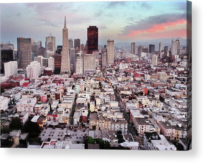San Francisco Acrylic Print featuring the photograph San Francisco Aerial Skyline by Ryan Mcginnis