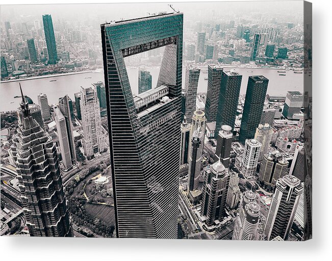 Shanghai Acrylic Print featuring the photograph Shanghai World Financial Center by Carmine Chiriac