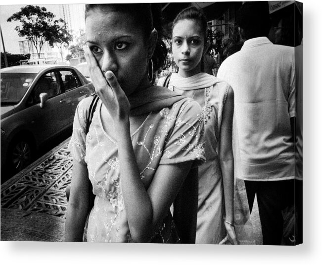 Street Acrylic Print featuring the photograph Sister On The Road by Toru Matsunaga