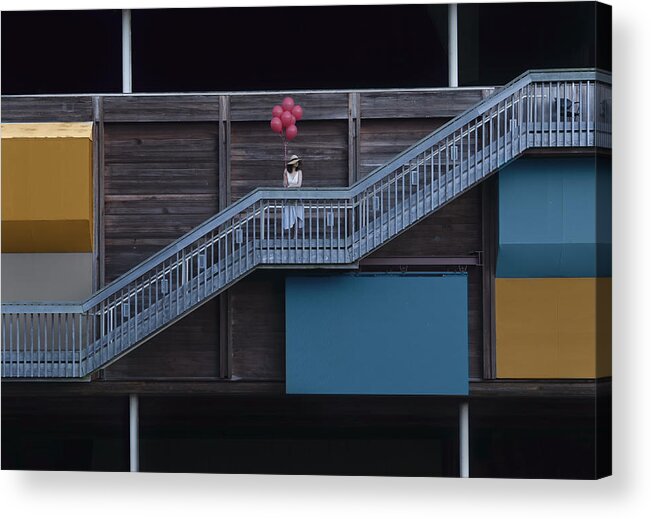 Staircase Acrylic Print featuring the photograph Staircase by Catherine W.