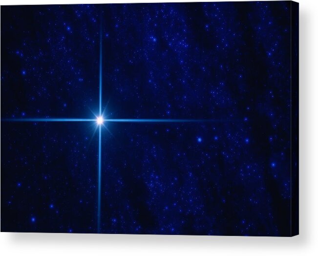 North Star Acrylic Print featuring the photograph Star & Stars by Max Dannenbaum