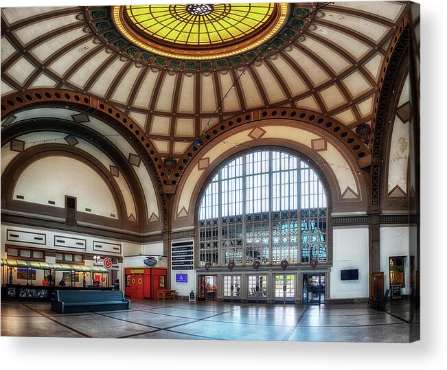 Hotel Acrylic Print featuring the photograph Terminal Station Interior by Susan Rissi Tregoning