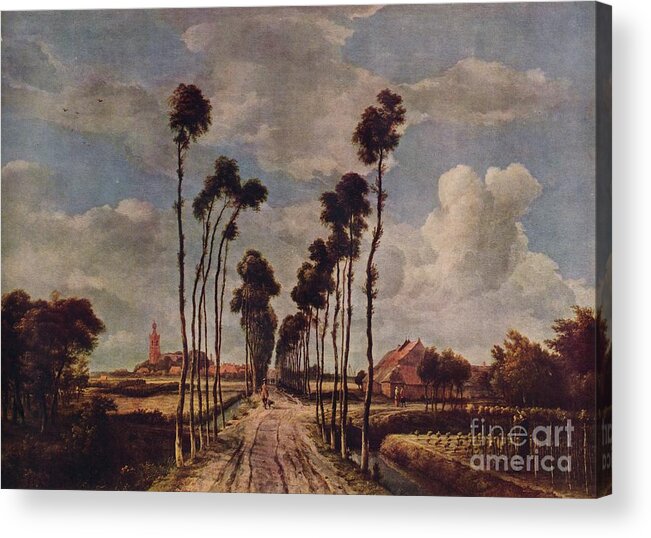 Oil Painting Acrylic Print featuring the drawing The Avenue At Middelharnis, 1689, 1938 by Print Collector