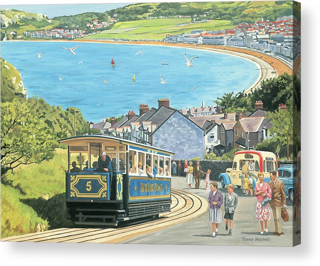 The Great Orme Acrylic Print featuring the painting The Great Orme, Llandudno by Trevor Mitchell