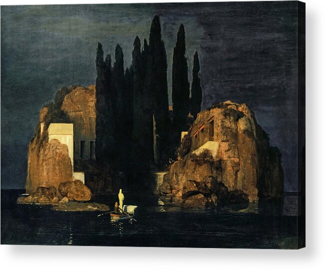 Arnold Bocklin Acrylic Print featuring the painting The Isle of the Dead, 1880 by Arnold Bocklin
