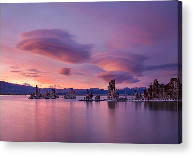  Acrylic Print featuring the photograph The Mono Lake Sunset by Nanz