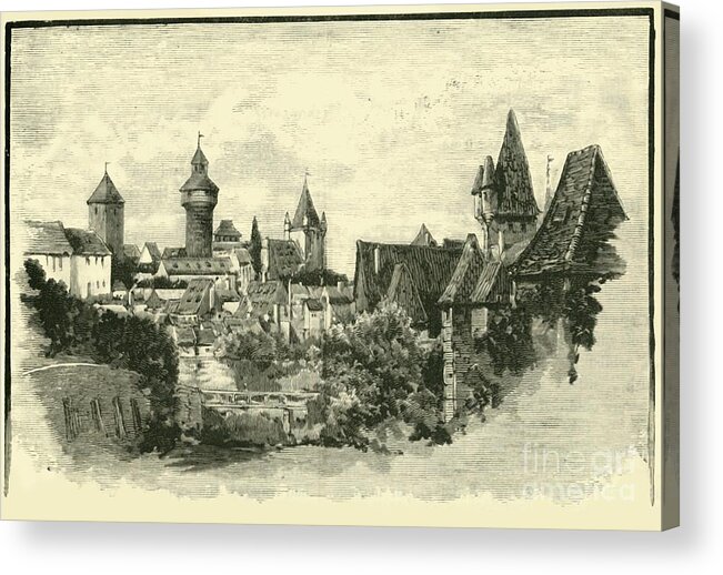 Engraving Acrylic Print featuring the drawing The Ramparts by Print Collector