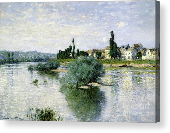 Monet Acrylic Print featuring the painting The Seine At Lavacourt, 1880 By Monet by Claude Monet