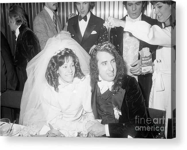 Young Men Acrylic Print featuring the photograph Tiny Tim And Miss Vicki At Their Wedding by Bettmann