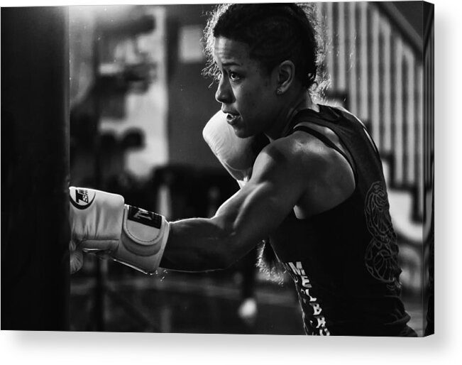 Boxer Acrylic Print featuring the photograph Training by Henry Zhao