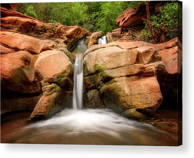 Kanarraville Acrylic Print featuring the photograph Tranquil Falls by Ryan Wyckoff