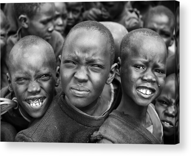 Africa Acrylic Print featuring the photograph Trio by Goran Jovic