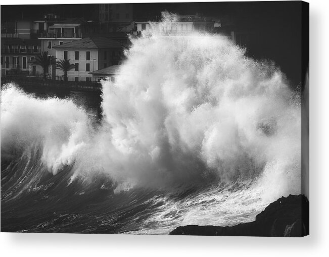 Sea Acrylic Print featuring the photograph Tsunami In The Village by Paolo Lazzarotti