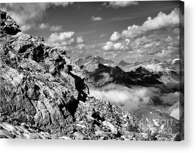 Mountains Acrylic Print featuring the photograph View from Diavolezza by Steve Ember