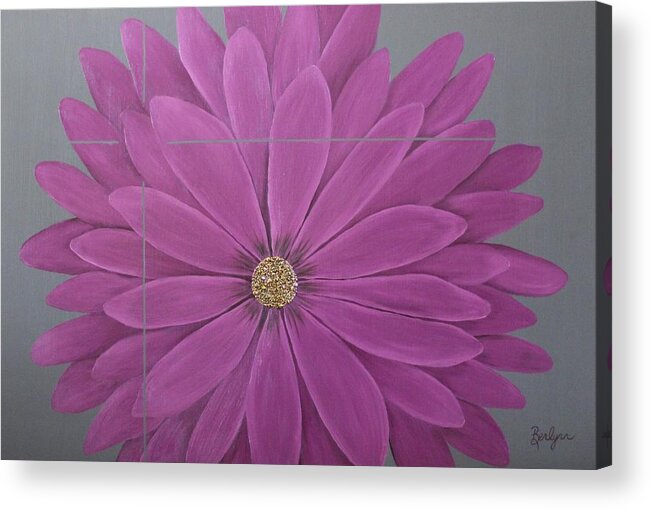 Violet Acrylic Print featuring the painting Violet Bloom by Berlynn