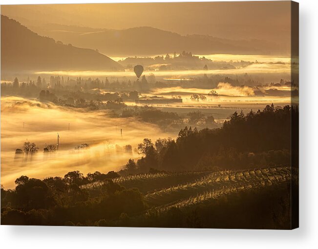 Napa Acrylic Print featuring the photograph What You Will See From A Hot Air Balloon by Dianne Mao