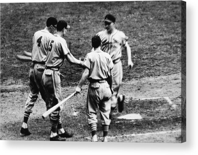 St. Louis Cardinals Acrylic Print featuring the photograph Whitey Kurowski Comes Home by Hulton Archive
