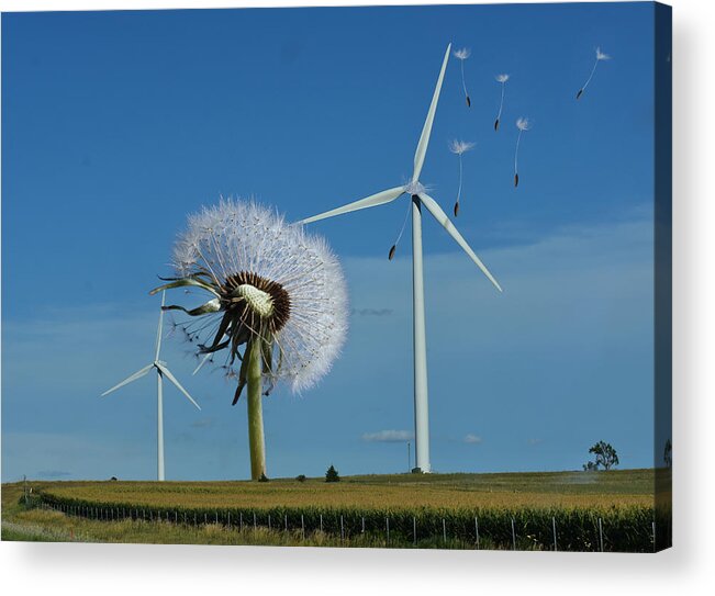 Wind Acrylic Print featuring the digital art Wind Power by Alex Mir