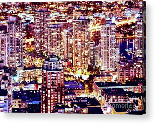 Top Artist Acrylic Print featuring the photograph 1553 Yaletown Vancouver Downtown Cityscape Canada by Amyn Nasser