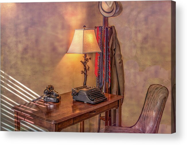 Manual Typewriter Acrylic Print featuring the photograph Yesterday by Marcy Wielfaert