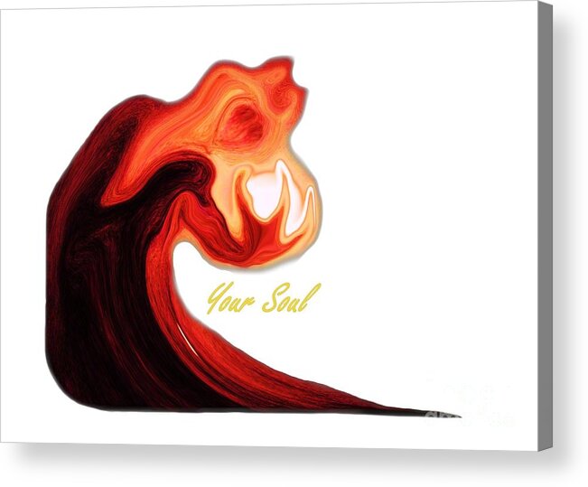 Your Soul Acrylic Print featuring the digital art Your Soul in Demons Hands Heads Up Shirt Design by Delynn Addams