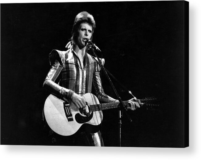Ziggy Stardust - Persona Acrylic Print featuring the photograph Ziggy Plays Guitar by Express