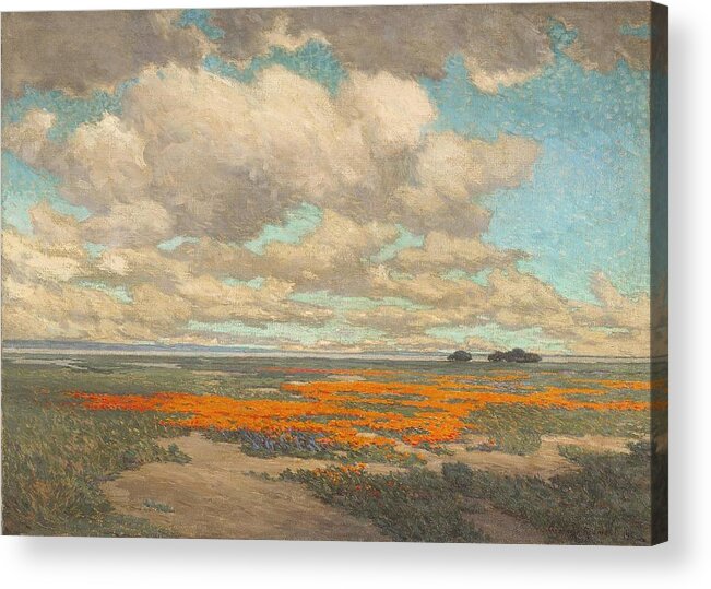 Granville Acrylic Print featuring the painting A Field of California Poppies #1 by Granville Redmond