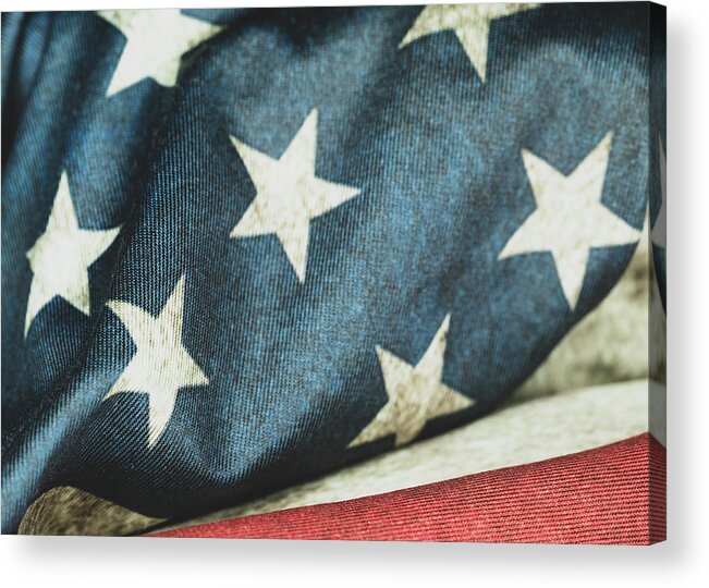 Star Acrylic Print featuring the photograph American Flag #1 by Amelia Pearn