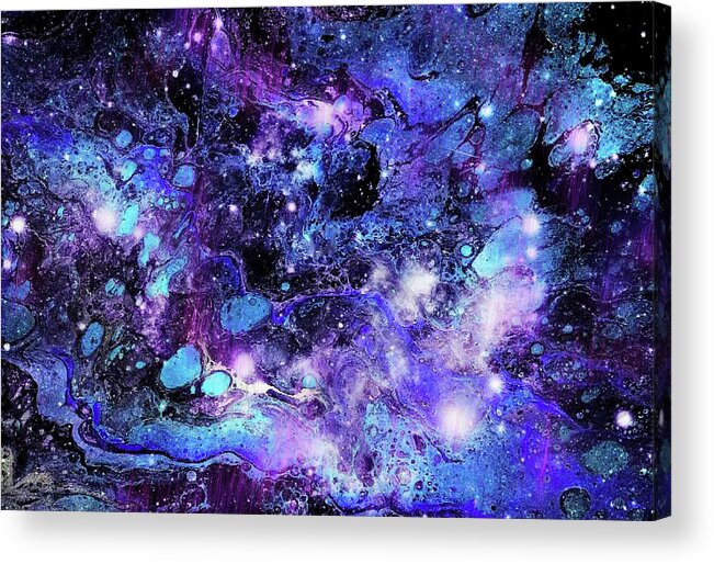 Space Acrylic Print featuring the painting Ancient #1 by Art by Gabriele