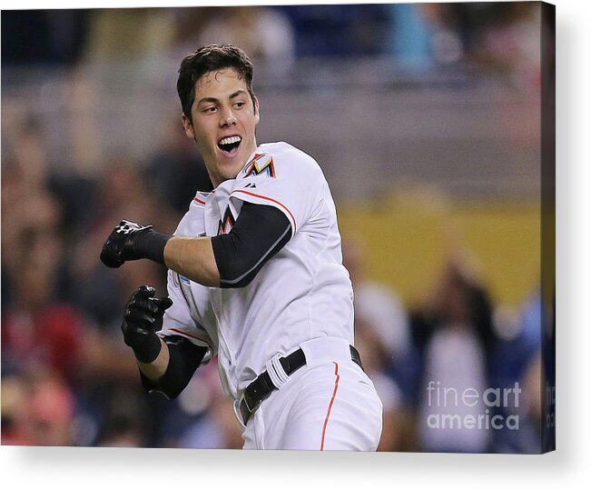 People Acrylic Print featuring the photograph Christian Yelich by Rob Foldy