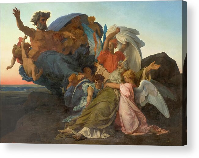 Alexandre Cabanel Acrylic Print featuring the painting Death of Moses by Alexandre Cabanel by Mango Art