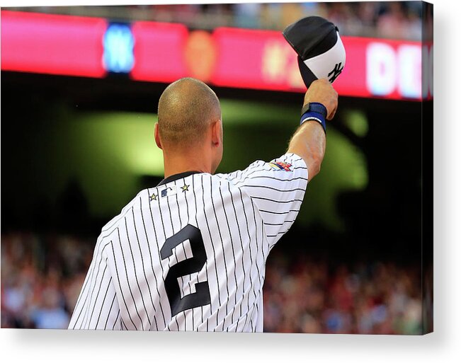 Crowd Acrylic Print featuring the photograph Derek Jeter by Rob Carr