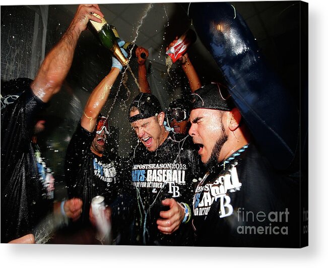 Following Acrylic Print featuring the photograph Evan Longoria by Jared Wickerham