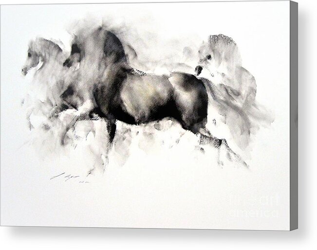 Horse Acrylic Print featuring the painting Ferar by Janette Lockett