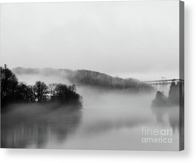 Inwood Acrylic Print featuring the photograph Inwood Hill with Fog #1 by Cole Thompson