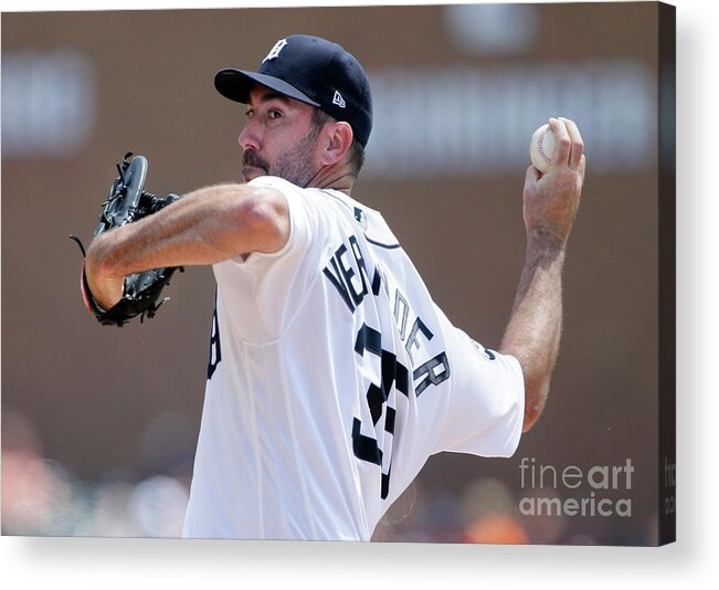 Second Inning Acrylic Print featuring the photograph Justin Verlander by Duane Burleson