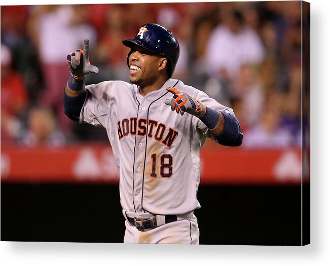 People Acrylic Print featuring the photograph Luis Valbuena by Stephen Dunn