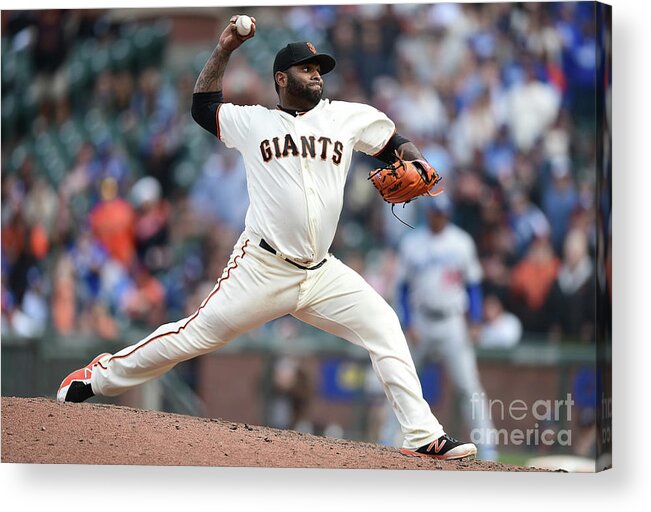 San Francisco Acrylic Print featuring the photograph Pablo Sandoval #1 by Thearon W. Henderson