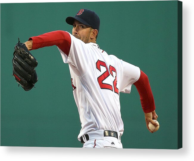 Three Quarter Length Acrylic Print featuring the photograph Rick Porcello #1 by Jim Rogash