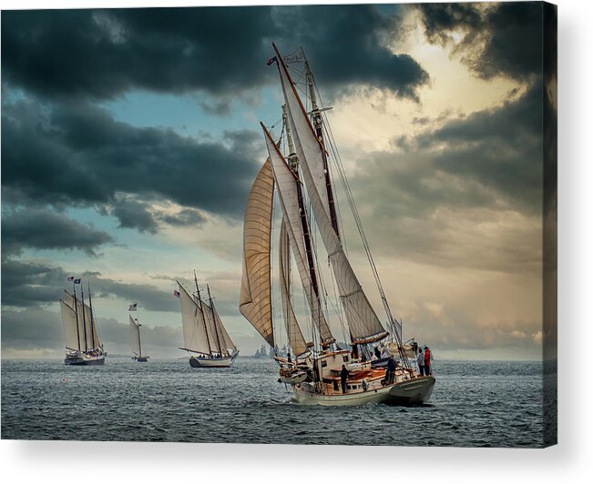  Acrylic Print featuring the photograph Windjammer Fleet by Fred LeBlanc