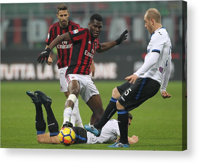 People Acrylic Print featuring the photograph AC Milan v Atalanta BC - Serie A #10 by Marco Luzzani