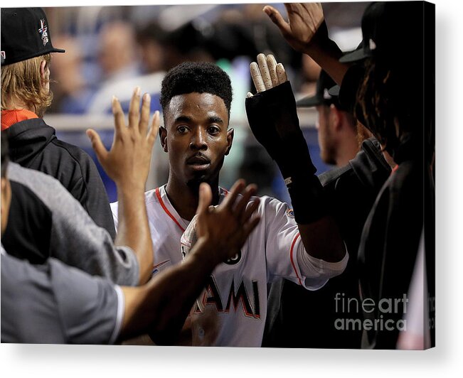 Second Inning Acrylic Print featuring the photograph Dee Gordon by Mike Ehrmann