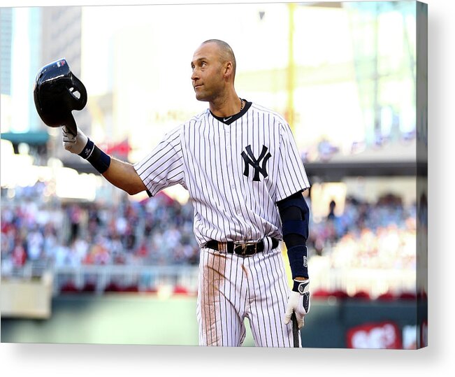 Crowd Acrylic Print featuring the photograph Derek Jeter by Elsa