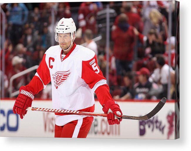 People Acrylic Print featuring the photograph Detroit Red Wings v Phoenix Coyotes #19 by Christian Petersen