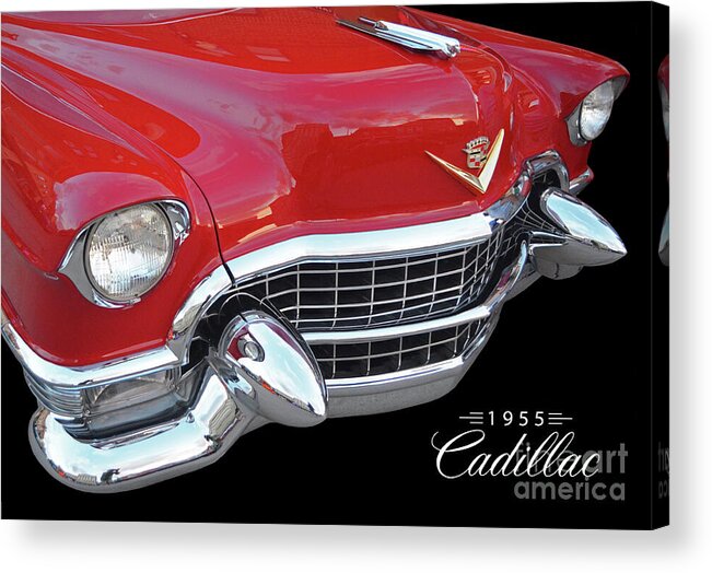 1955 Acrylic Print featuring the photograph 1955 Cadillac Poster by Ron Long