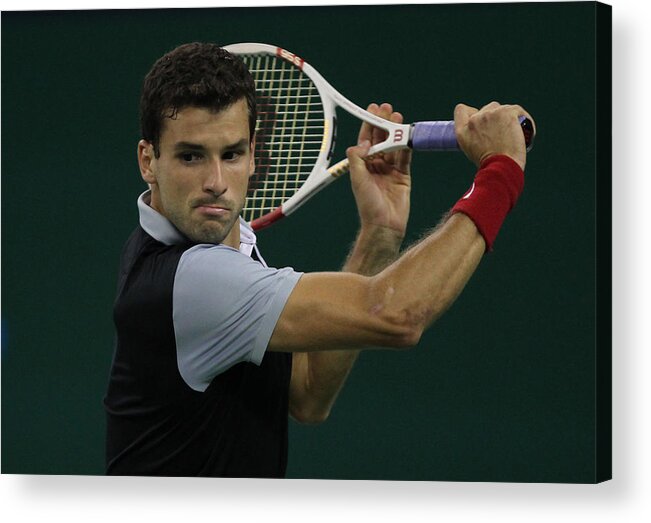 Bulgaria Acrylic Print featuring the photograph 2014 Shanghai Rolex Masters 1000 - Day 2 by Zhong Zhi