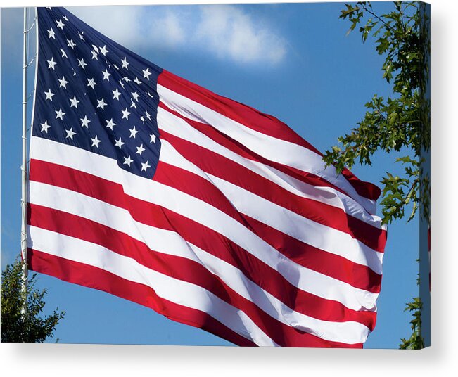 Flag Acrylic Print featuring the photograph American Flag #2 by Jerry Gammon