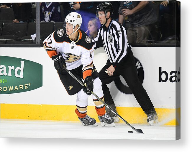 Playoffs Acrylic Print featuring the photograph Anaheim Ducks v San Jose Sharks - Game Four #2 by Thearon W. Henderson