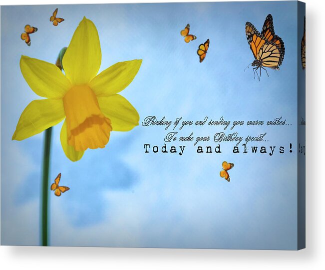 Spring Acrylic Print featuring the photograph Birthday Wishes by Cathy Kovarik